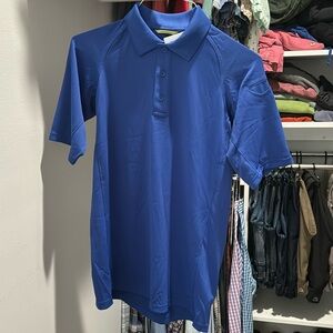 First Tactical Men’s Performance Short Sleeve Polo, Academy Blue, Size small